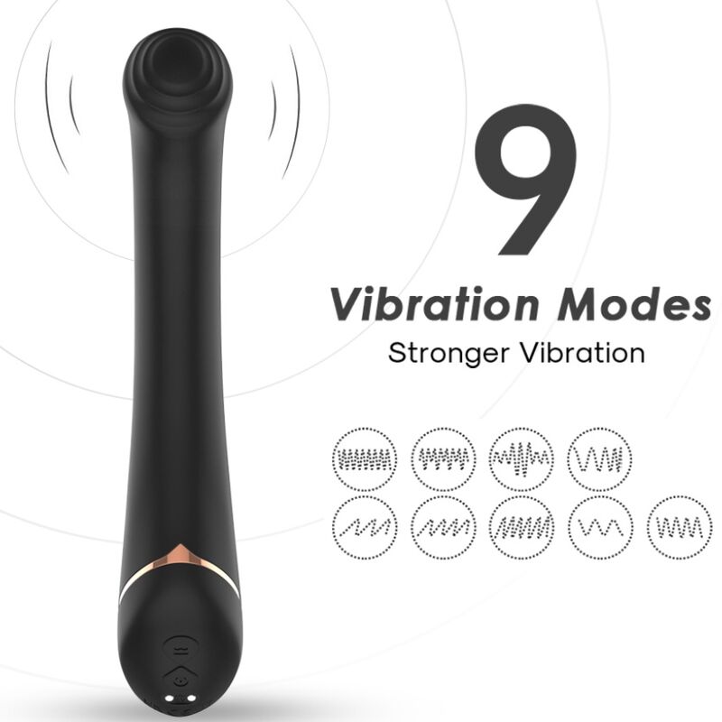 VIBRATORE LINEARE STIMOLAZIONE PUNTO A IN SILICONE FALT NERO