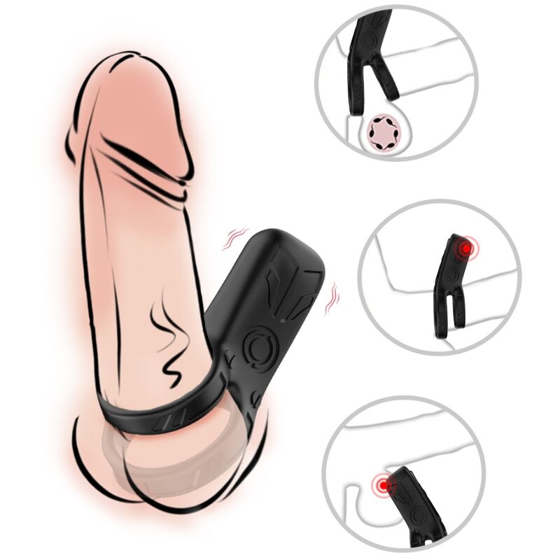 ANELLO VIBRANTE DOPPIO CON SUPPORTO TESTICOLI - ARMONY