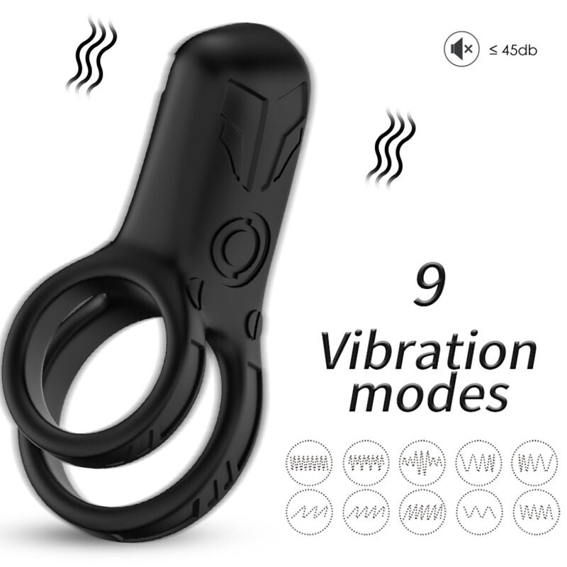 ANELLO VIBRANTE DOPPIO CON SUPPORTO TESTICOLI - ARMONY