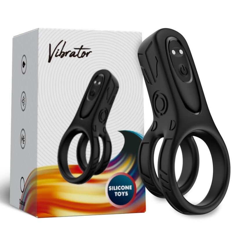 ANELLO VIBRANTE DOPPIO CON SUPPORTO TESTICOLI - ARMONY