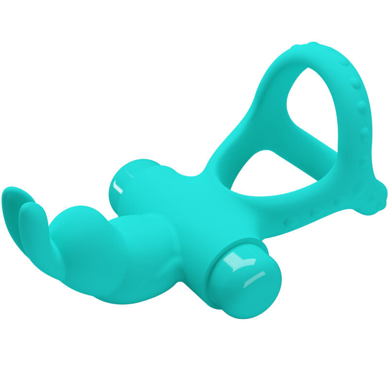 PRETTY LOVE - ANELLO PENE FIGGY VIBRANTE CON RABBIT VERDE