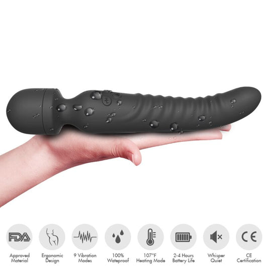 ARMONY - MISSION MASSAGGIATORE E VIBRATORE EFFETTO CALORE NERO