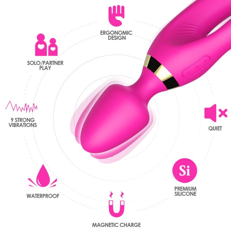 ARMONY - MASSAGGIATORE E VIBRATORE CON RABBIT FUCSIA