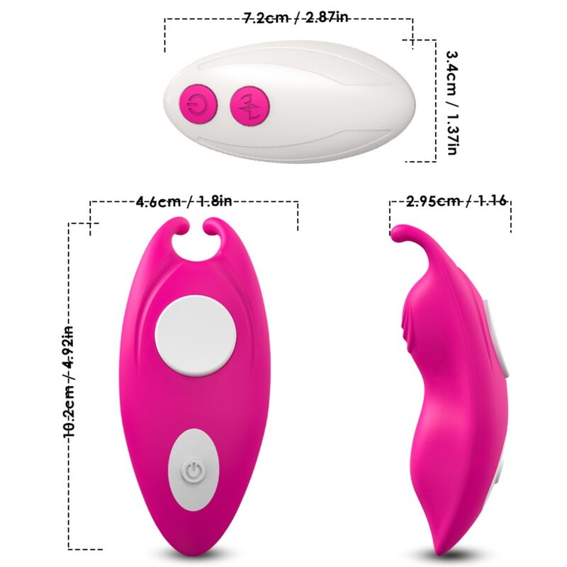 VIBRATORE PANTY DA MUTANDINA E STIMOLATORE G-SPOT CON TELECOMANDO HONEYBEE FUCSIA
