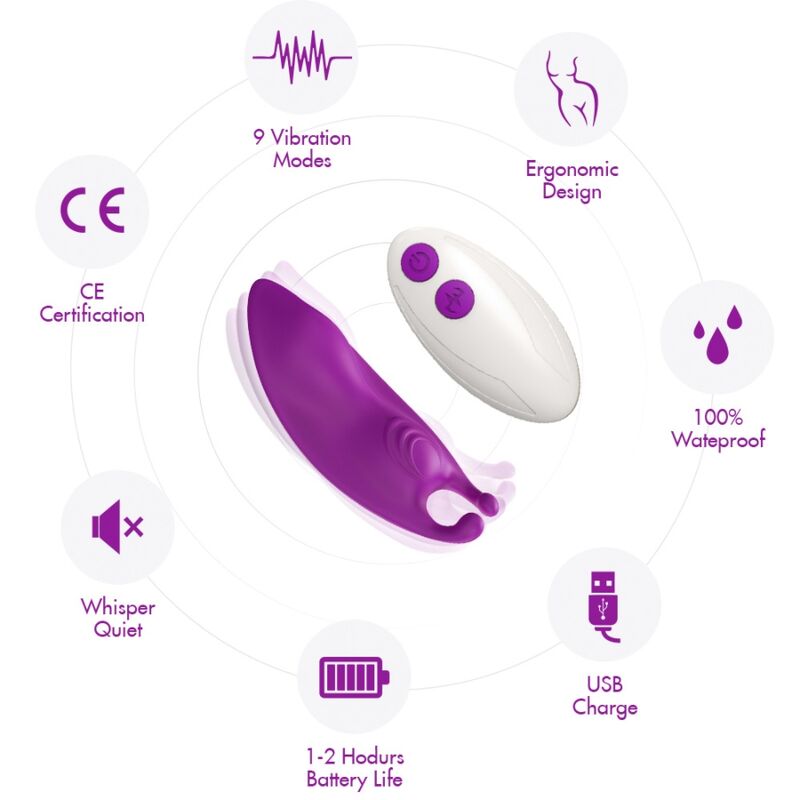 VIBRATORE PANTY DA MUTANDINA E STIMOLATORE G-SPOT CON TELECOMANDO HONEYBEE FUCSIA