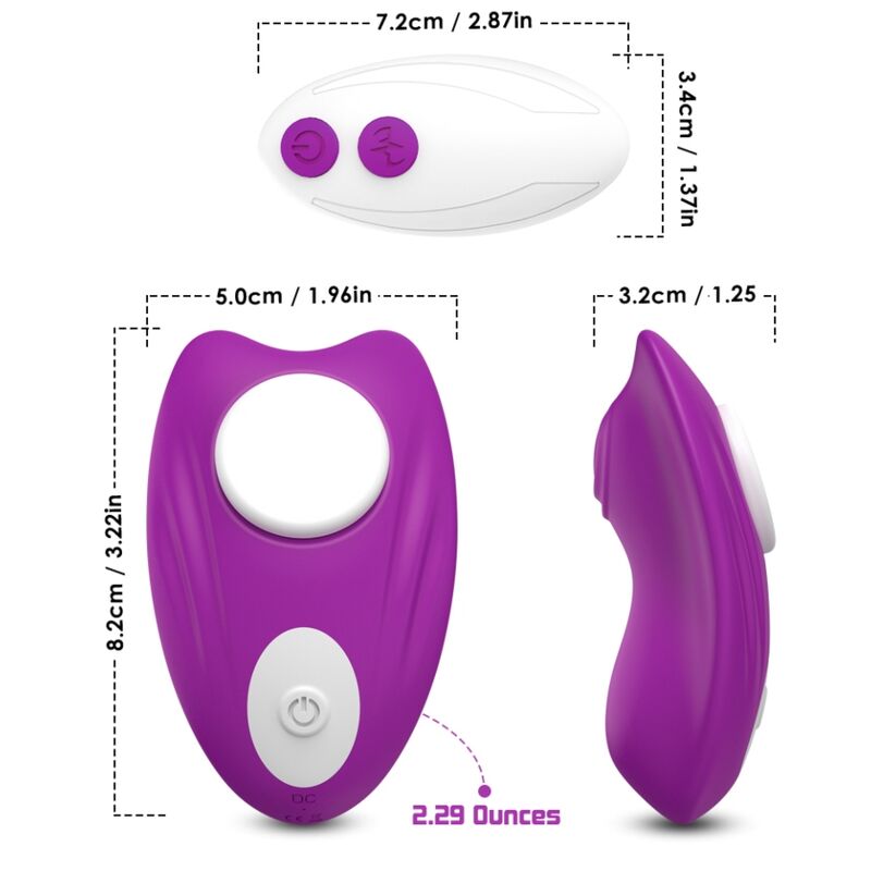 VIBRATORE PANTY DA MUTANDINA CON TELECOMANDO VIOLA