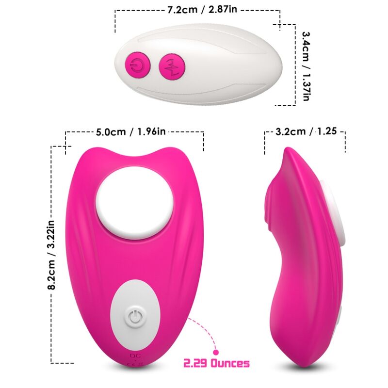 VIBRATORE PANTY DA MUTANDINA CON TELECOMANDO ROSA