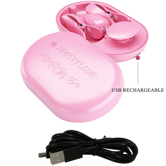 PRETTY LOVE - SURPRISE BOX MORSETTI PER 
ELETTROSTIMOLAZIONE ROSA