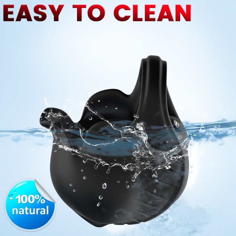 ANELLO PENE VIBRANTE DESIGN A COPPA NERO - ARMONY