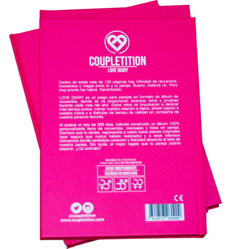 COUPLETITION - LOVE DIARY ALBUM DIARIO D'AMORE , DI RICORDI E DESIDERI PER UNA COPPIA