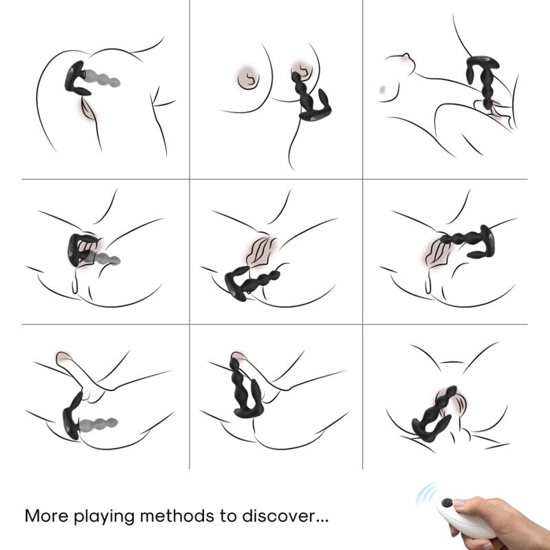 PLUG ANALE VIBRANTE CON TELECOMANDO NERO