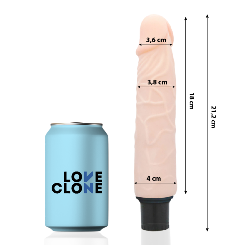 LOVECLONE - FINN VIBRATORE AUTOLUBRIFICANTE 21,2 CM -O- 3,8 CM