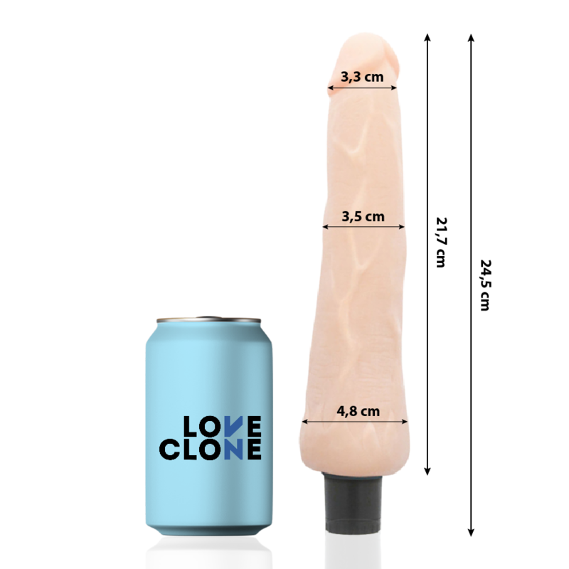 LOVECLONE - RAGNAR VIBRATORE AUTOLUBRIFICANTE  24,5 CM -O- 3,5 CM