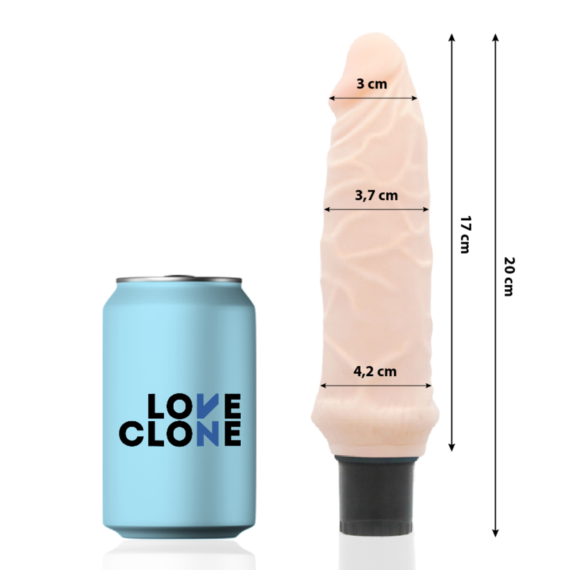 LOVECLONE - IVAR VIBRATORE AUTOLUBRIFICANTE  20 CM -O- 3,7 CM