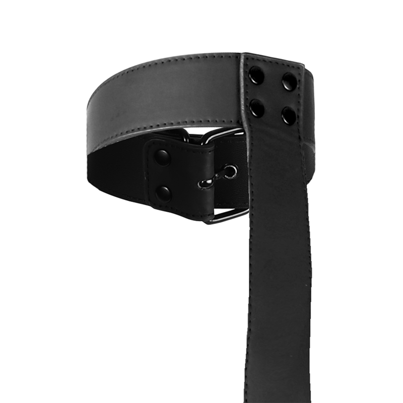 FETISH SUBMISSIVE BONDAGE - SET COSTRITTIVO CON COLLARE E MANETTE IN PELLE VEGANA