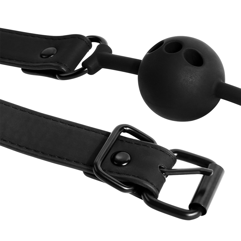 BALL-GAG IN SILICONE FORATO - FETISH SUBMISSIVE
