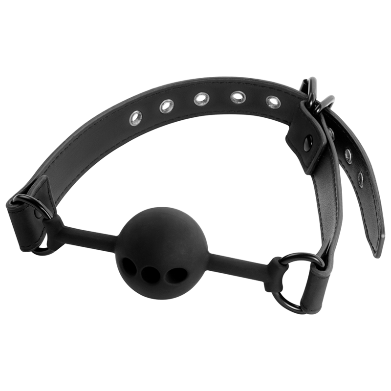 FETISH SUBMISSIVE BONDAGE - BALL GAG IN SILICONE FORATO