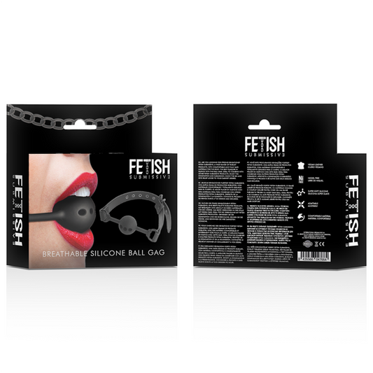 FETISH SUBMISSIVE BONDAGE - BALL GAG IN SILICONE FORATO
