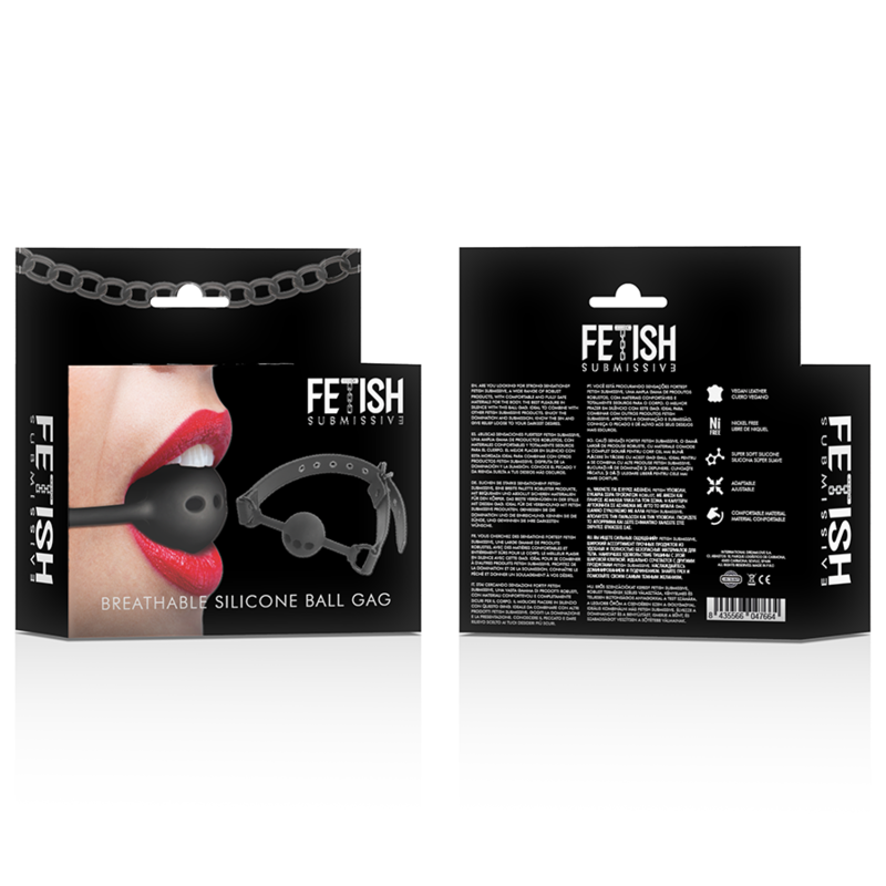 BALL-GAG IN SILICONE FORATO - FETISH SUBMISSIVE