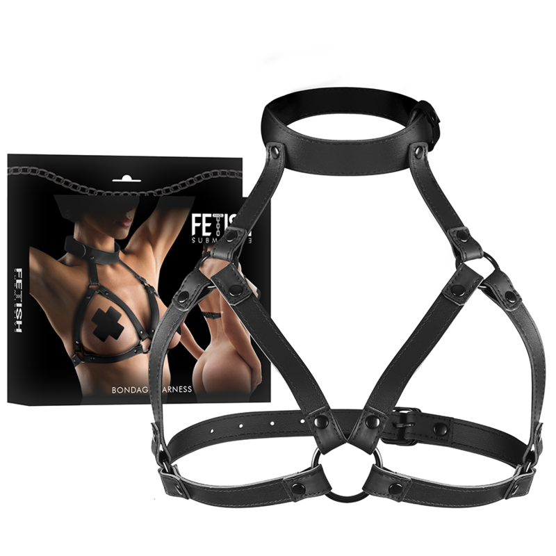 FETISH SUBMISSIVE BONDAGE - HARNESS PETTORALE DONNA REGOLABILE