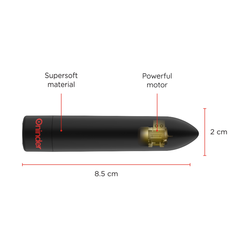 ONINDER - BERLIN BULLET VIBRANTE 8,5 X 2 CM 9 MODALITÀ APP GRATUITA NERO