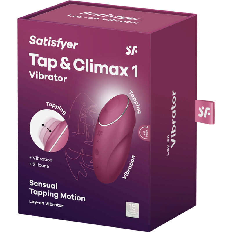 SATISFYER - TAP E CLIMAX 1 VIBRATORE LAY-ON ROSSO
