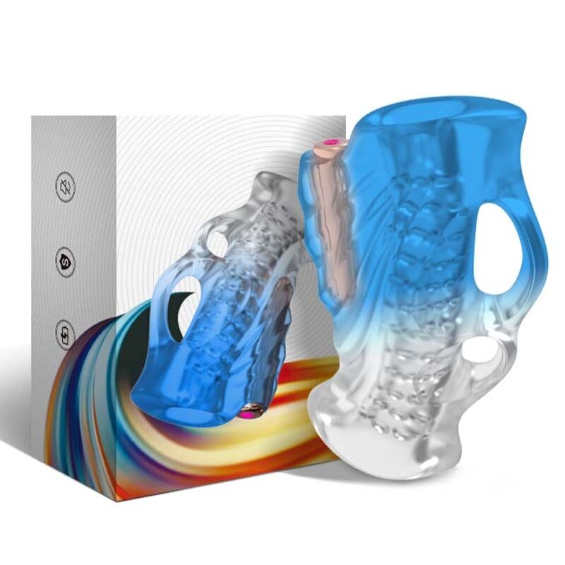 MASTURBATORE VIBRANTE DITO BLU