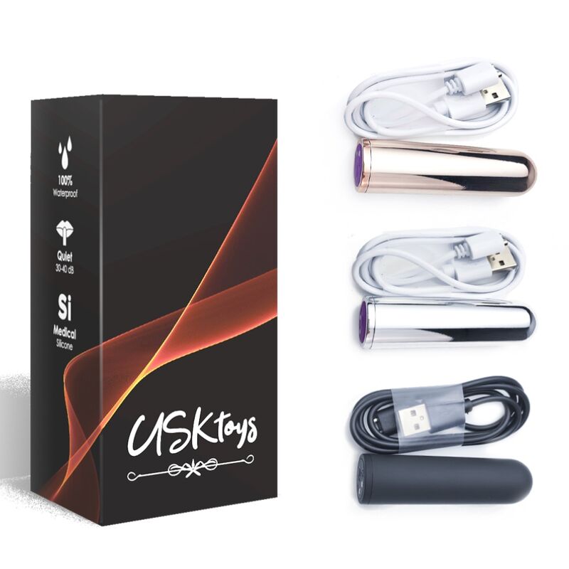 MINI VIBRATORE BULLET ORO, IMPERMEABILE, 9 MODALITÀ DI VIBRAZIONE