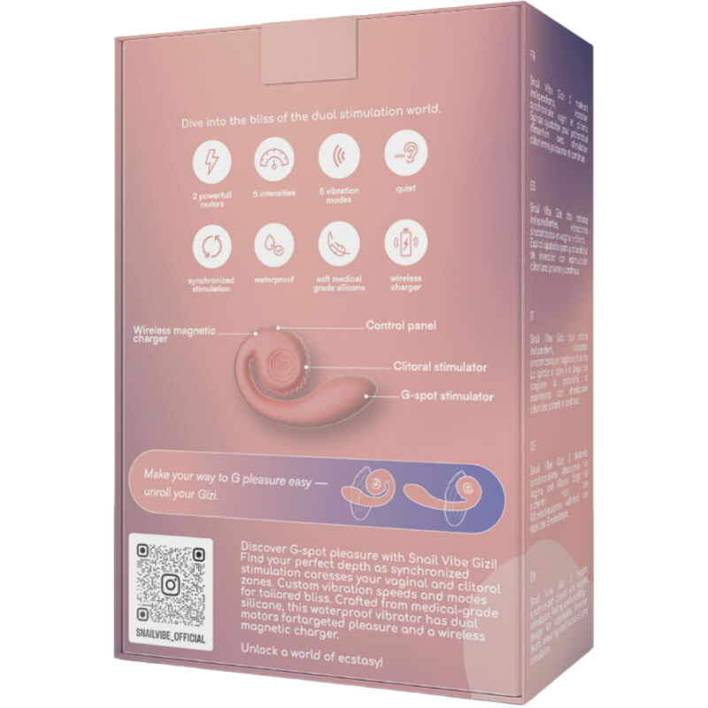 SNAIL VIBE - GIZI  DOPPIO STIMOLATORE ROSA