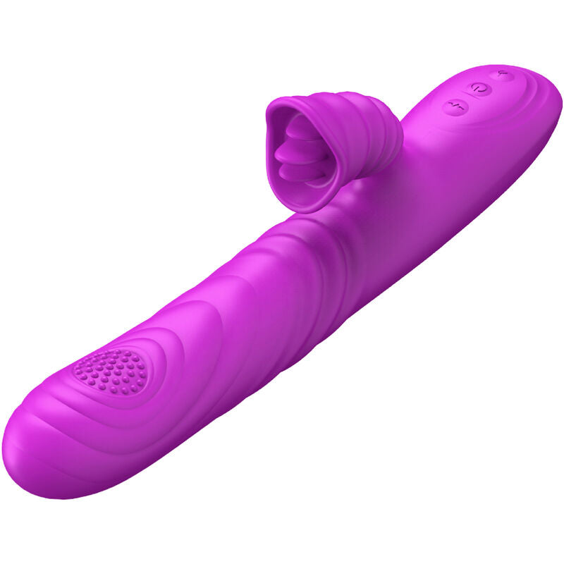 ARMONY - ANGELIA VIBRATORE MULTIFUNZIONE CON LINGUA STIMOLANTE EFFETTO CALORE VIOLA