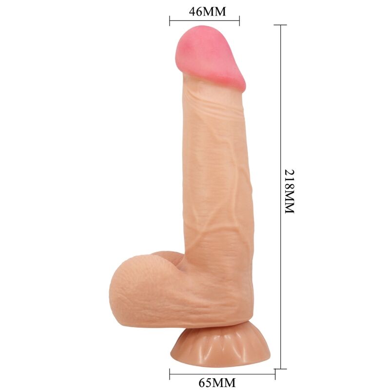 PRETTY LOVE - DILDO REALISTICO SLIDING SKIN SERIES CON VENTOSA E PELLE SCORREVOLE  CON TELECOMANDO NUDE 21,8 CM