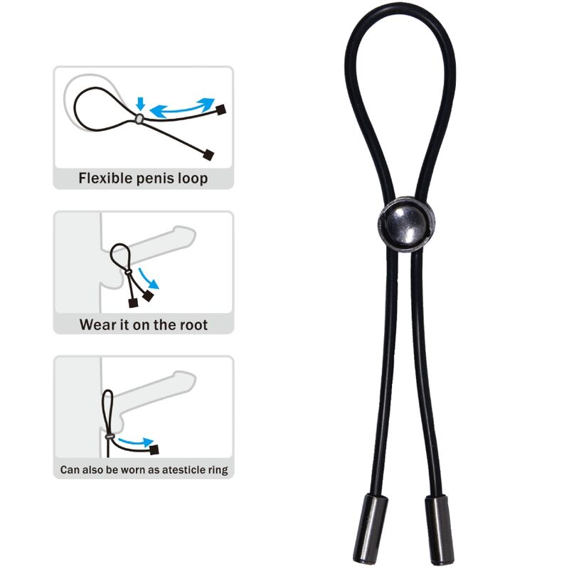 PRETTY LOVE - ANELLO CON CORDINO PER PENE E TESTICOLI