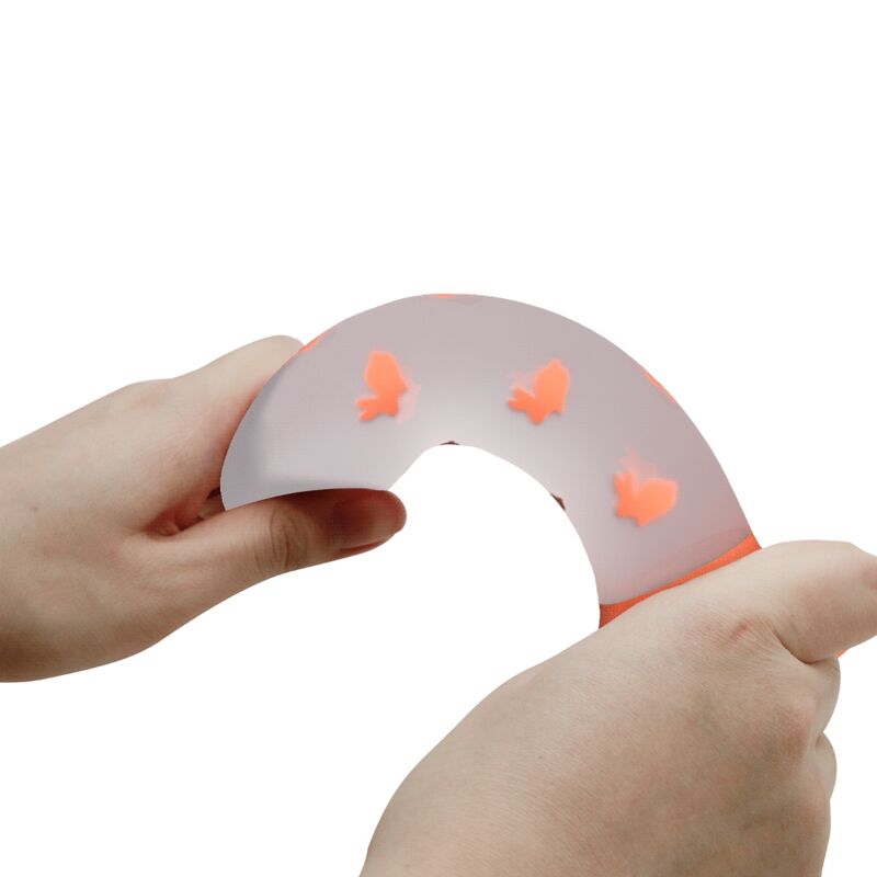 PRETTY LOVE - DILDO MAGICO NIGHTFALL SENZA VIBRAZIONE ARANCIONE LUMINOSO