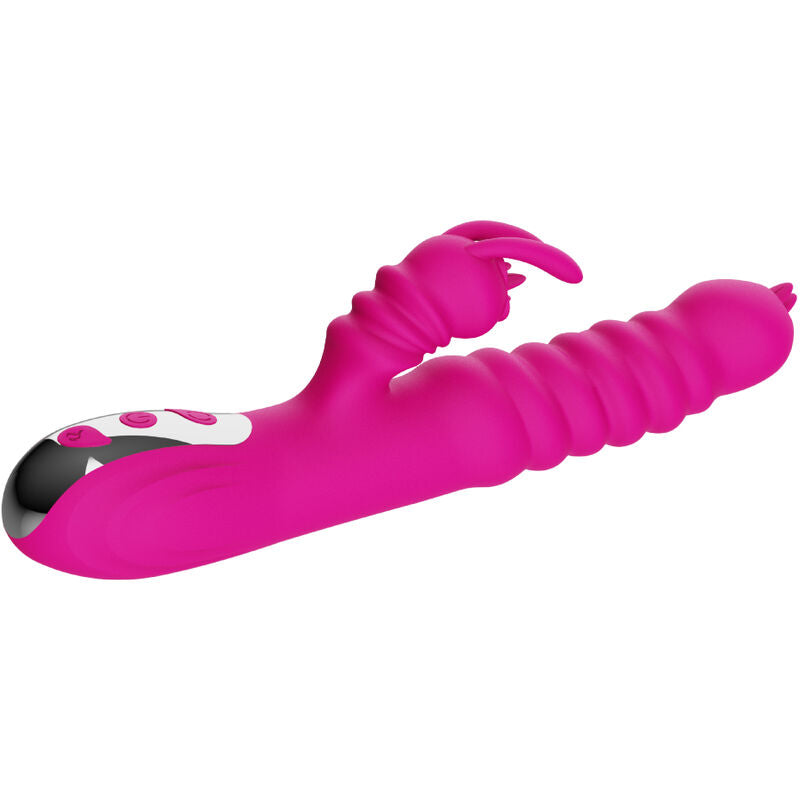 ARMONY - VIBRATORE MULTIFUNZIONE RABBIT DOPPIA LINGUA EFFETTO CALORE FUCSIA