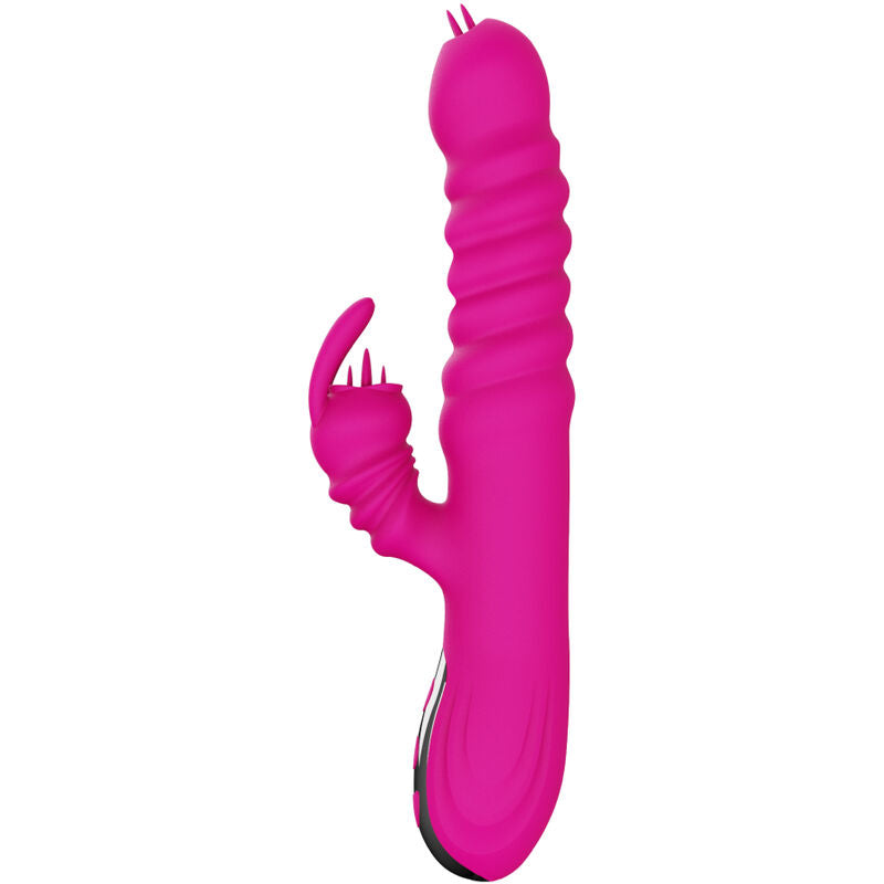 ARMONY - VIBRATORE MULTIFUNZIONE RABBIT DOPPIA LINGUA EFFETTO CALORE FUCSIA