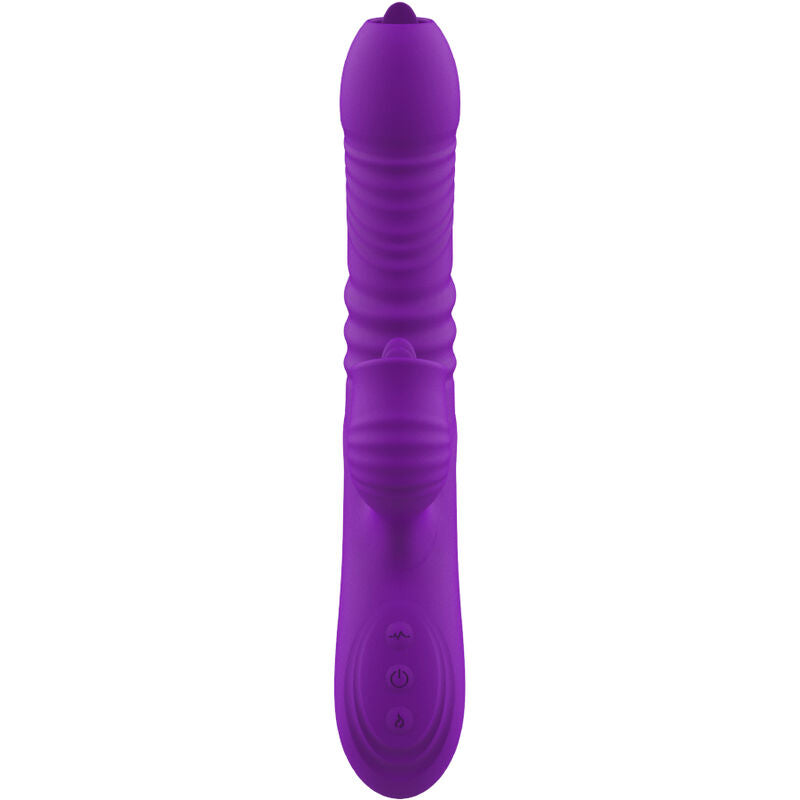 ARMONY - FULLY  VIBRATORE CON RABBIT  STIMOLATORE PUNTO G CON LINGUA ED EFFETTO CALORE  VIOLA 