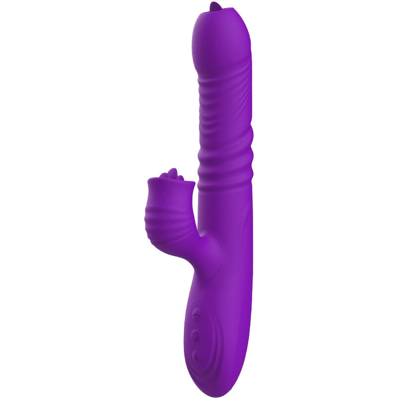 ARMONY - FULLY  VIBRATORE CON RABBIT  STIMOLATORE PUNTO G CON LINGUA ED EFFETTO CALORE  VIOLA 