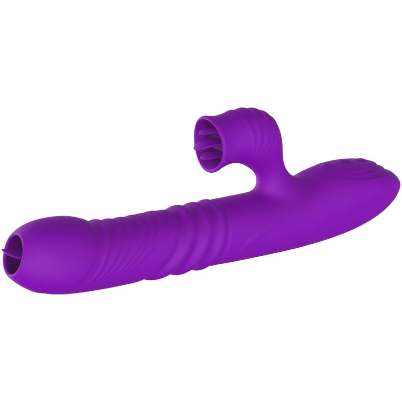 ARMONY - FULLY  VIBRATORE CON RABBIT  STIMOLATORE PUNTO G CON LINGUA ED EFFETTO CALORE  VIOLA 