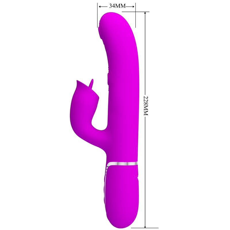 PRETTY LOVE - VIBRATORE MARIANA CON RABBIT CON LINGUA FUCSIA