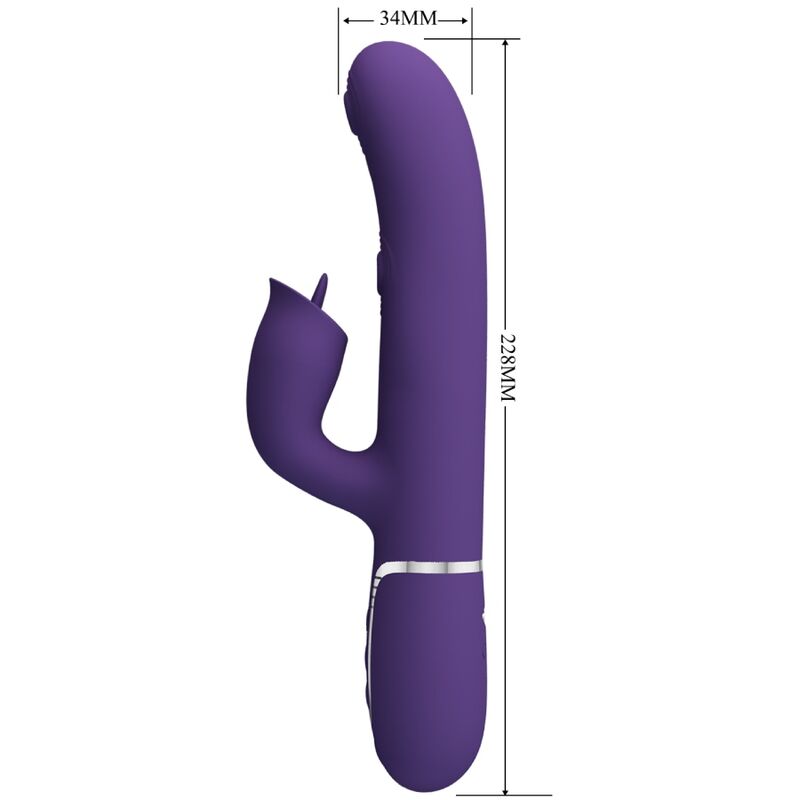 PRETTY LOVE - VIBRATORE GIGI CON RABBIT E LINGUA VIOLA