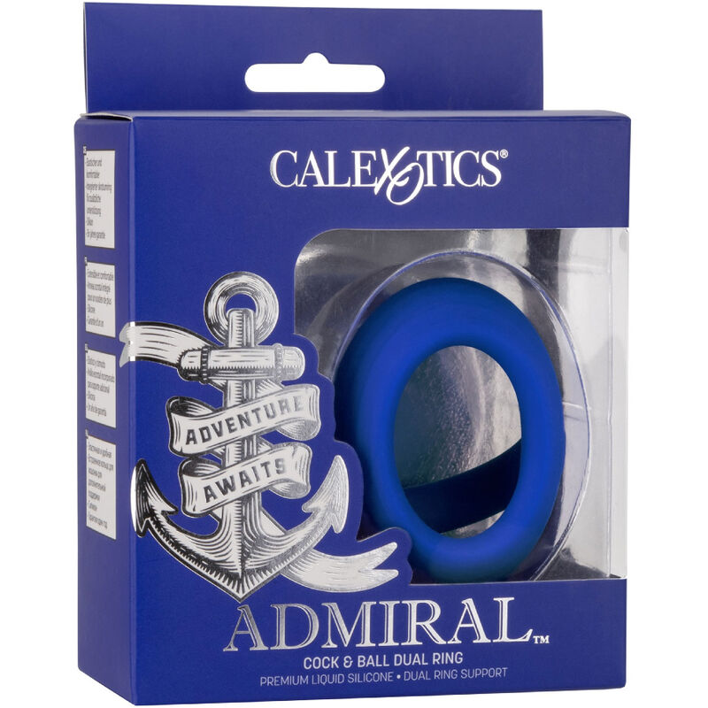 ANELLO PENE CLASSIC DOPPIO ADMIRAL COCK & BALL BLU