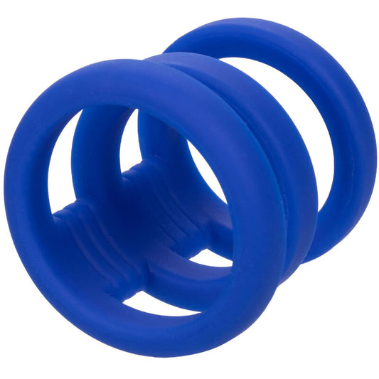 CALEXOTICS - ADMIRAL GABBIA/SUPPORTO PENE  A TRIPLO ANELLO BLU