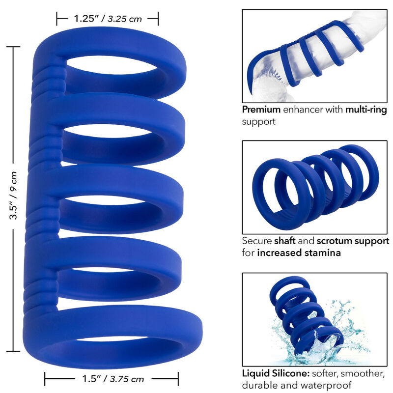 CALEXOTICS - ADMIRAL XTREME SUPPORTO/GABBIA PER PENE BLU