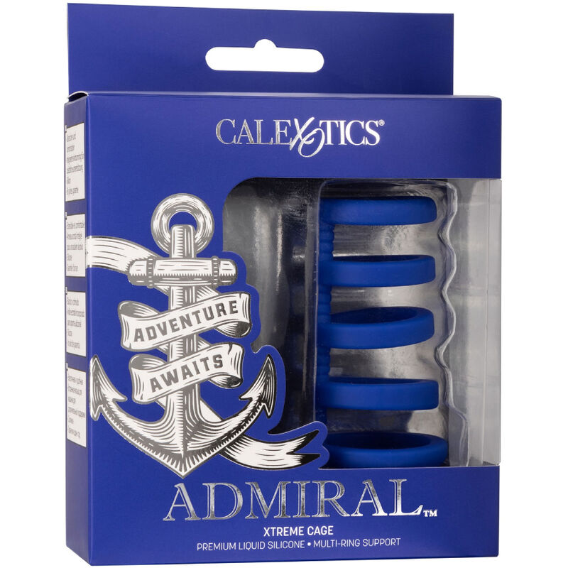 CALEXOTICS - ADMIRAL XTREME SUPPORTO/GABBIA PER PENE BLU