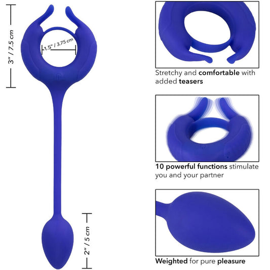 CALEXOTICS -  ADMIRAL ANELLO PER IL PENE CON PESO BLU 