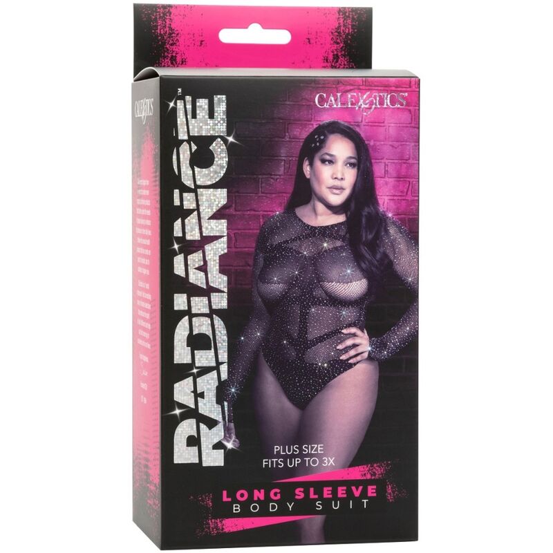 CALEXOTICS - BODY A MANICHE LUNGHE CON STRASS RADIANCE PLUS SIZE