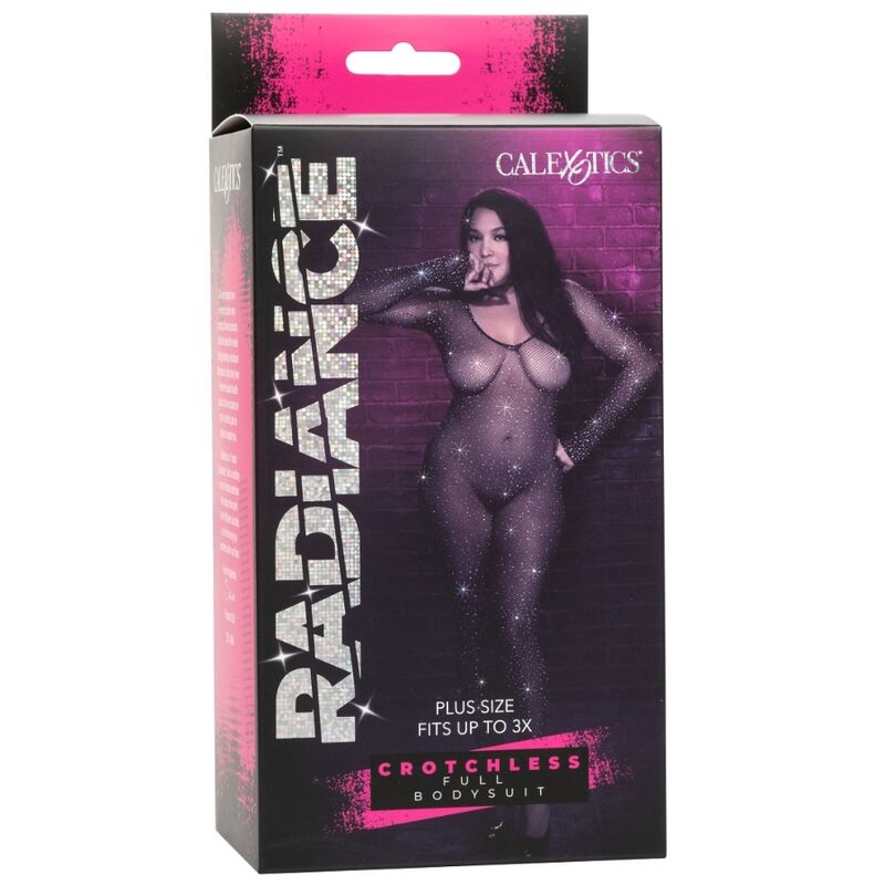 BODYSTOCKING CROTCHLESS CON STRASS RADIANCE PLUS SIZE