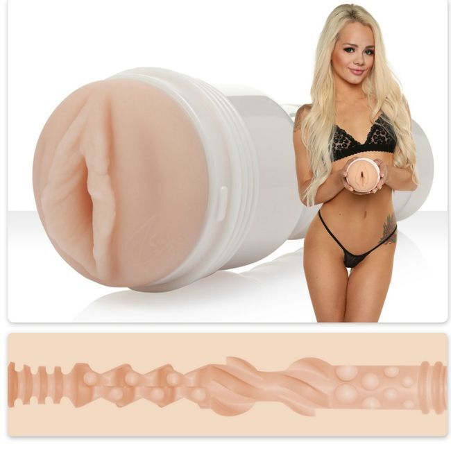 MASTURBATORE AUTOMATICO CON VAGINA + UNIVERSAL LAUNCH + LUBRIFICANTE 50 ML "ELSA JEAN" - FLESHLIGHT