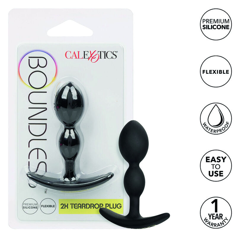 PLUG ANALE GOCCIA FLESSIBILE, BULBO PICCOLO, BASE ERGONOMICA