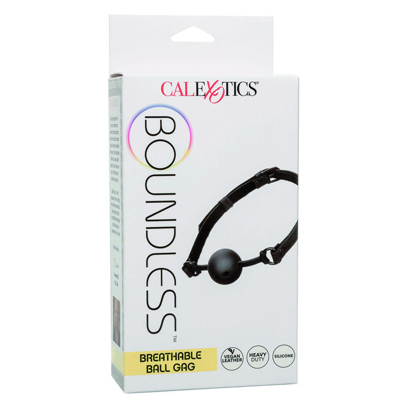 BALL-GAG FORATO IN SILICONE, CINTURINO REGOLABILE, TRASPIRANTE